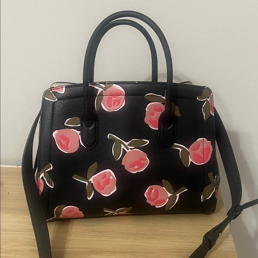 Kate Spade Black and Pink Floral Satchel - Picture 4 of 5